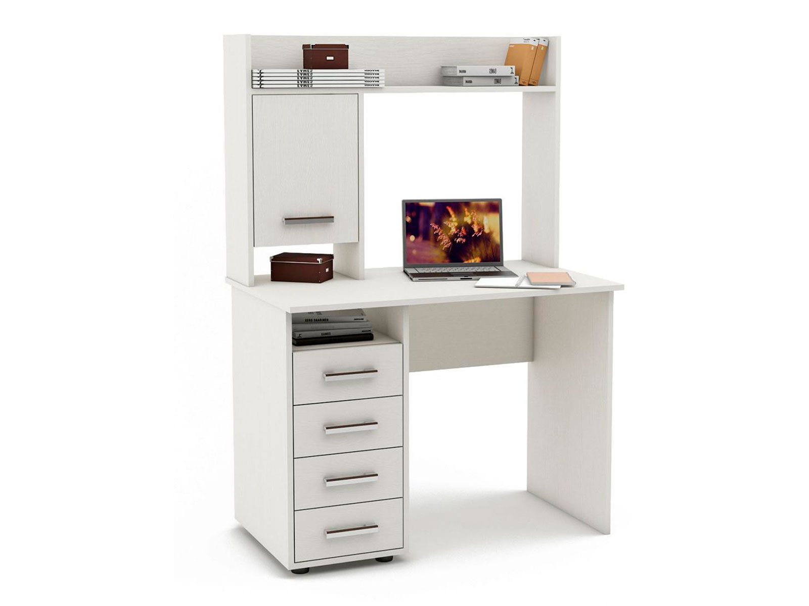 стол для ноутбука угловой с надстройкой и шкафчиками